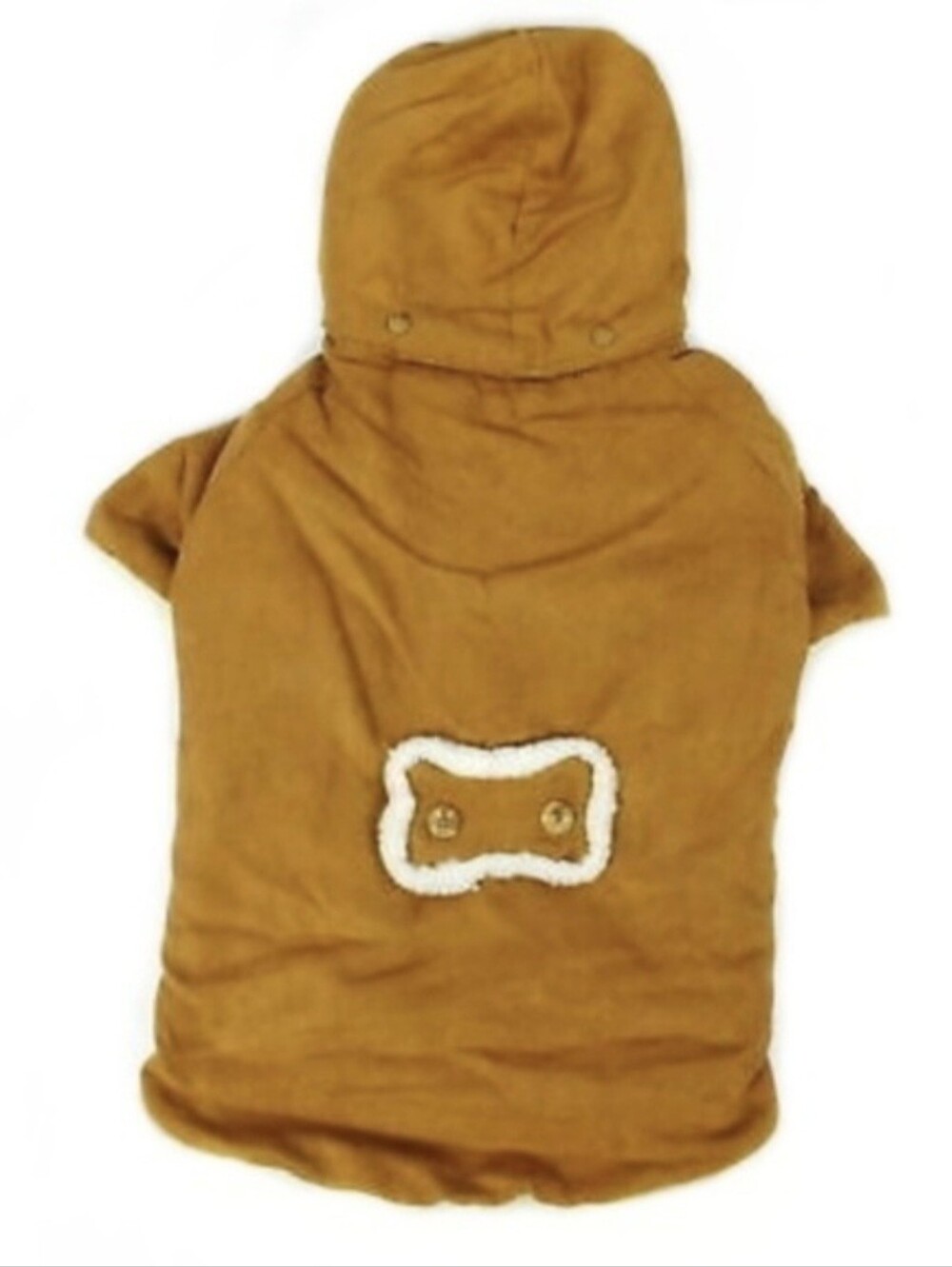 Polyester Hooded Sherpa Dog Coat Jacket-XL 24"